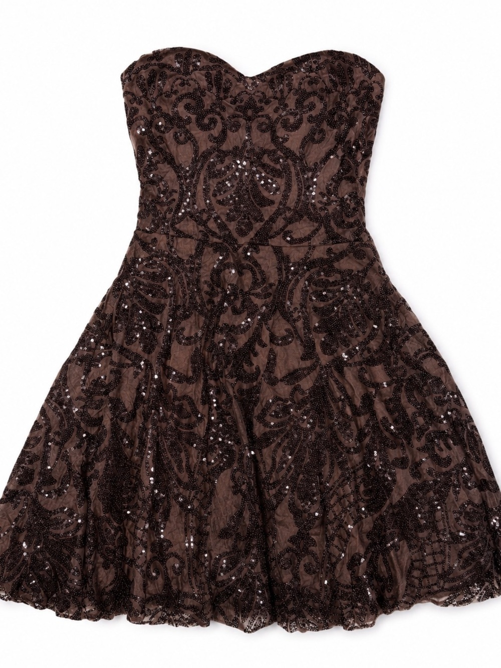 Stacees NWT Brown Sequin Dress